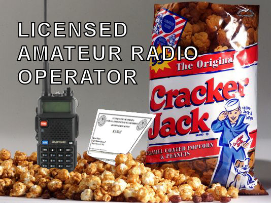 Ham license in every box of Cracker Jacks! Free Baofeng included!
